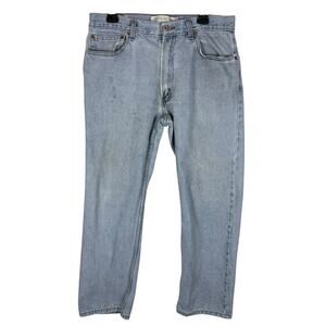 Levi's 505 Jeans Men 34x29 Blue Denim Stonewash Regular Fit Straight Leg Zip Fly